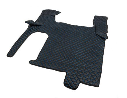  Коврики в салон Man Tgx XXL экокожа черные с синей прошивкой (автомат)