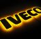 Надпись на решетку Iveco нержавейка с оранжевой подсветкой (60см.*14см.)
