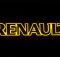 Надпись на решетку Renault нержавейка с оранжевой подсветкой (79см.*13см.)