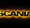 Надпись на решетку Scania нержавейка с оранжевой подсветкой (82см.*14см.)