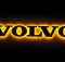 Надпись на решетку Volvo нержавейка с оранжевой подсветкой (89см.*13,5см.)