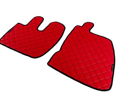 Коврики в салон Renault Premium экокожа красные (автомат)