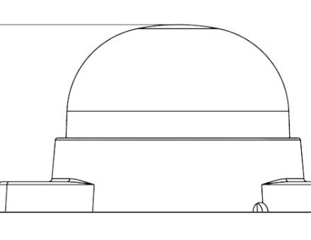 Фонарь габаритный диодный круглый желтый 12-24 вольт HM-1224YD