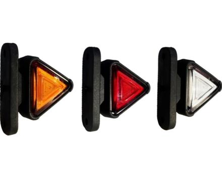 Фонарь габаритный неоновый треугольный бело-красный 12-24 вольт HM-0224