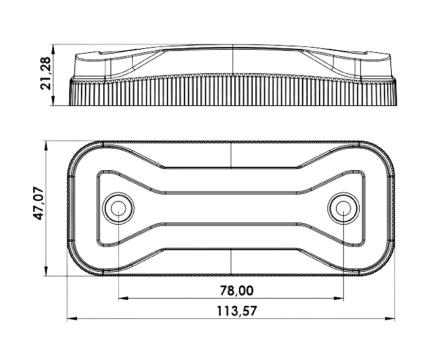  Фонарь габаритный неоновый желтый 12-24 вольт HM-0324