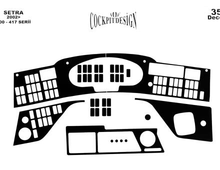 Накладки на панель Setra S 400-417 HDH (2002-...) (Meric, 35 деталей) 94000078