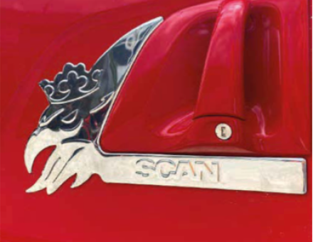 Накладки вокруг ручек Scania нержавейка FSC141