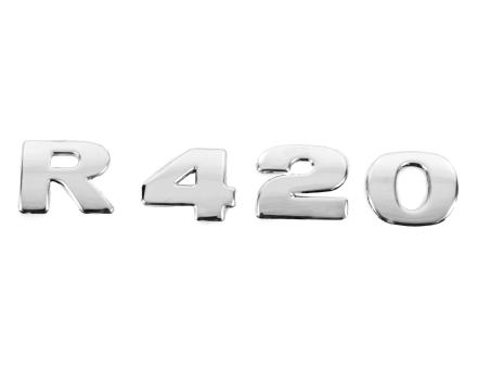 Надпись на решетку R420 нержавейка FSC190