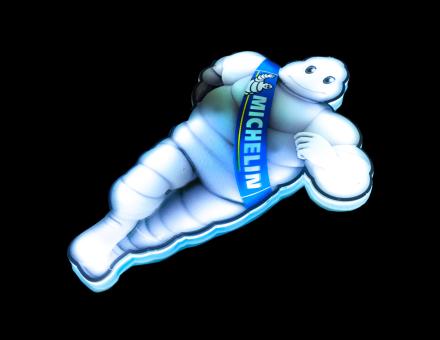  LED логотип Michelin Bibendum 12–24В – светодиодная подсветка для авто и грузовиков