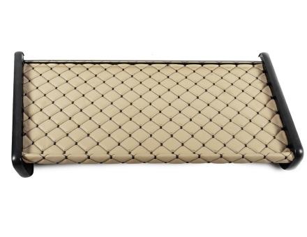 Полка на панель Man TGX эко-кожа бежевая с черной прошивкой