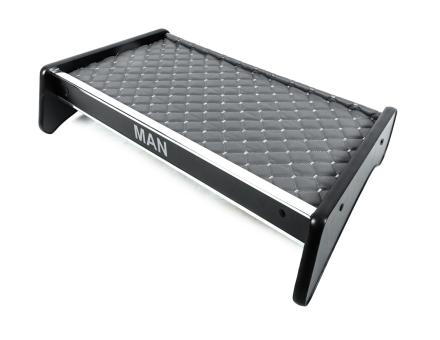 Полка на панель Man TGX эко-кожа серая