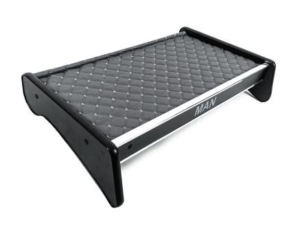 Полка на панель Man TGX эко-кожа серая